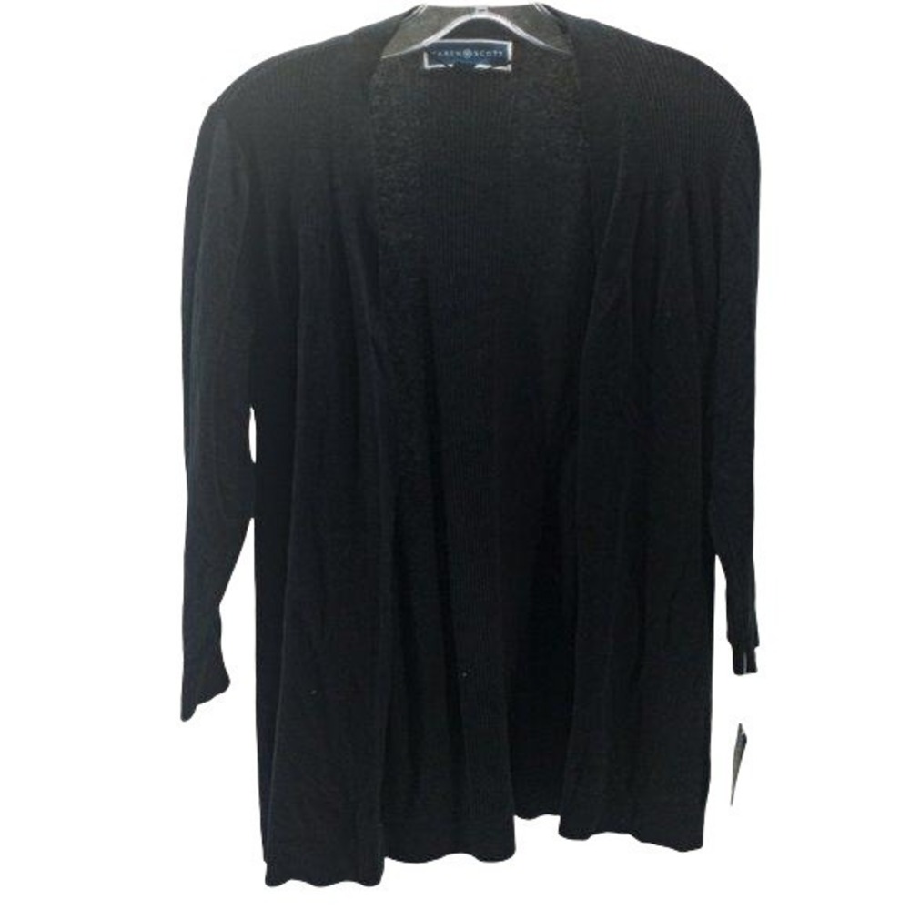 NWT Karen Scott Cardigan Black XS